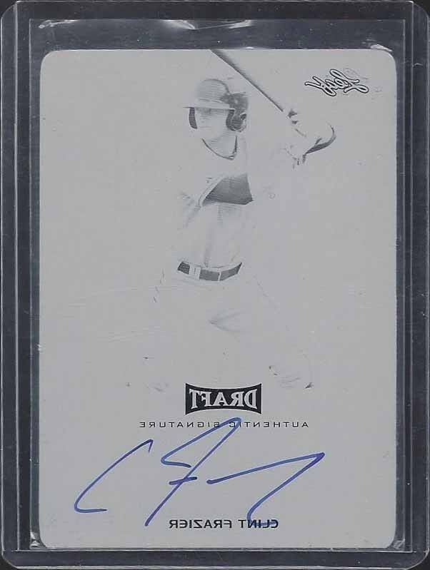 CLINT FRAZIER 2014 LEAF METAL DRAFT BLACK PRINTING PLATE PROSPECT AUTO #D 1/1