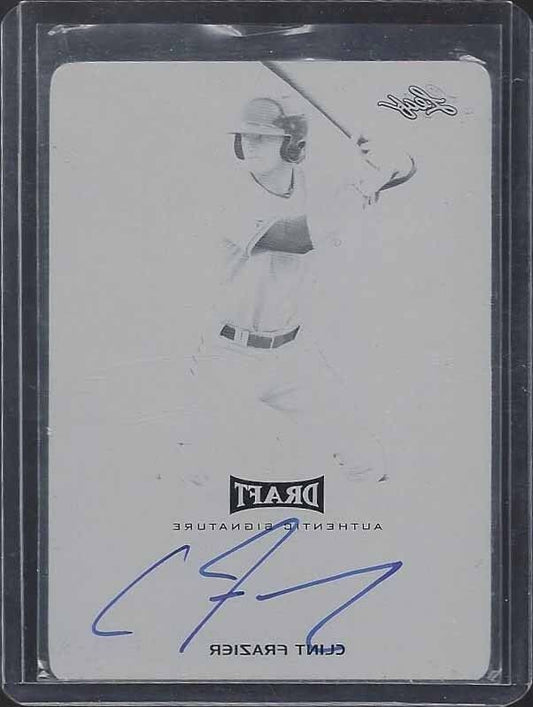 CLINT FRAZIER 2014 LEAF METAL DRAFT BLACK PRINTING PLATE PROSPECT AUTO #D 1/1