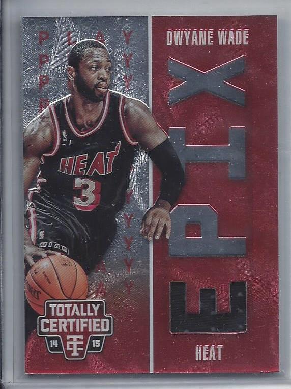 DWYANE WADE 2014-15 TOTALLY CERTIFIED EPIX RED PLAY JERSEY #D 69/199