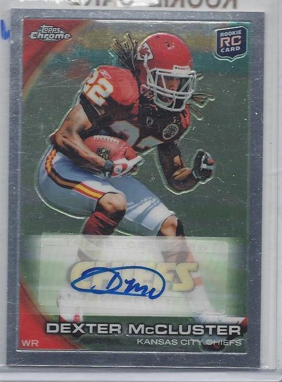 DEXTER MCCLUSTER 2010 TOPPS CHROME AUTO RC #13