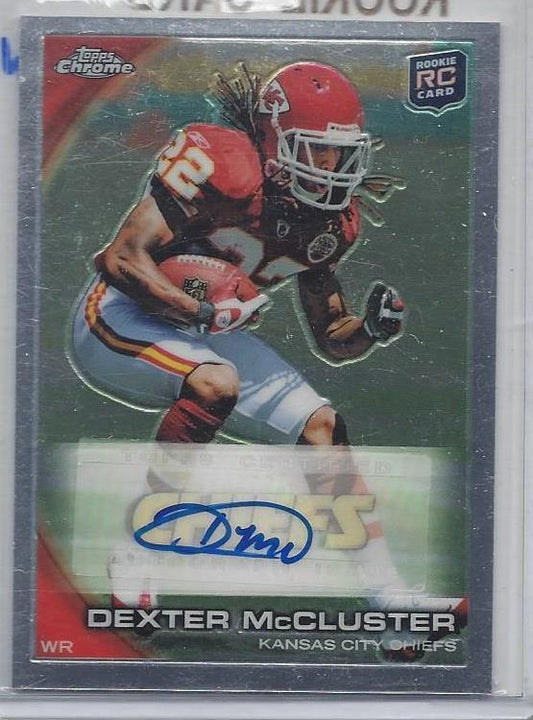 DEXTER MCCLUSTER 2010 TOPPS CHROME AUTO RC #13