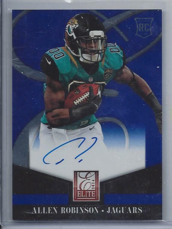 ALLEN ROBINSON 2014 ELITE JAGUARS ON CARD AUTO RC #3