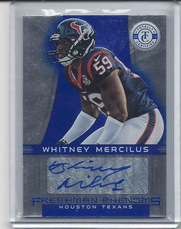WHITNEY MERCILUS 2012 CERTIFIED FRESHMAN PHENOMS BLUE AUTO RC #D 39/99