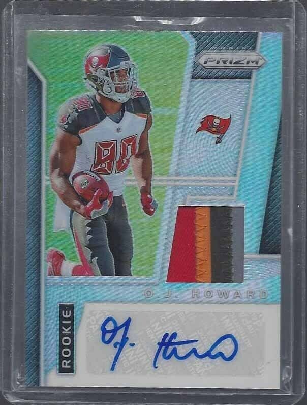 O.J. HOWARD 2017 PANINI PRIZM RPA SILVER PRIZM PATCH AUTO RC #D /99