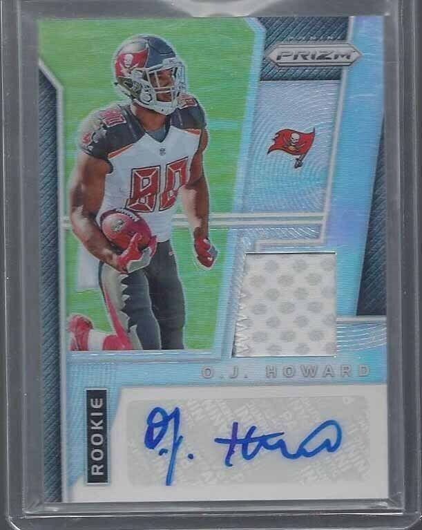 O.J. HOWARD 2017 PANINI PRIZM RPA SILVER PRIZM PATCH AUTO RC #D /99