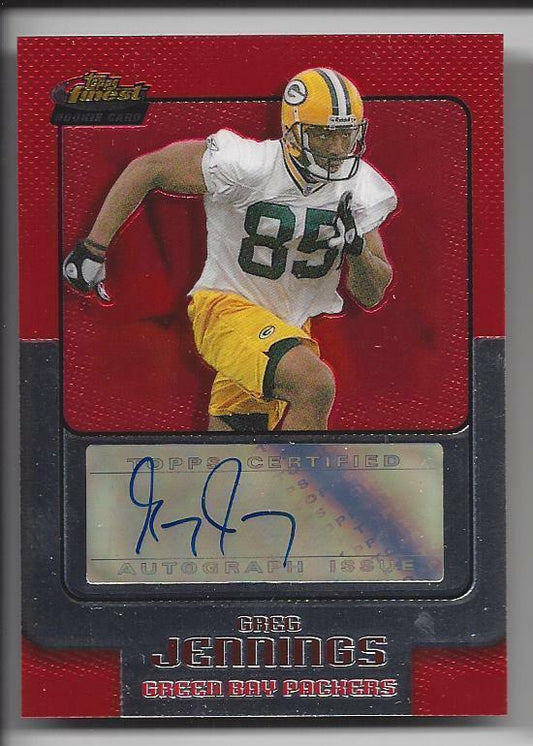 GREG JENNINGS 2006 TOPPS FINEST TRUE RC AUTO #175