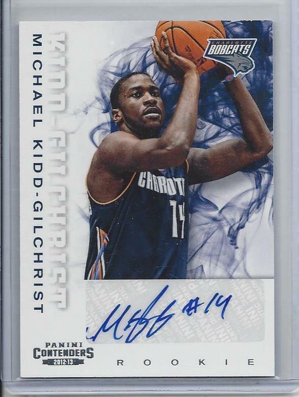 MICHAEL KIDD GILCHRIST 2012-13 PANINI CONTENDERS BOBCATS TRUE RC AUTO #202