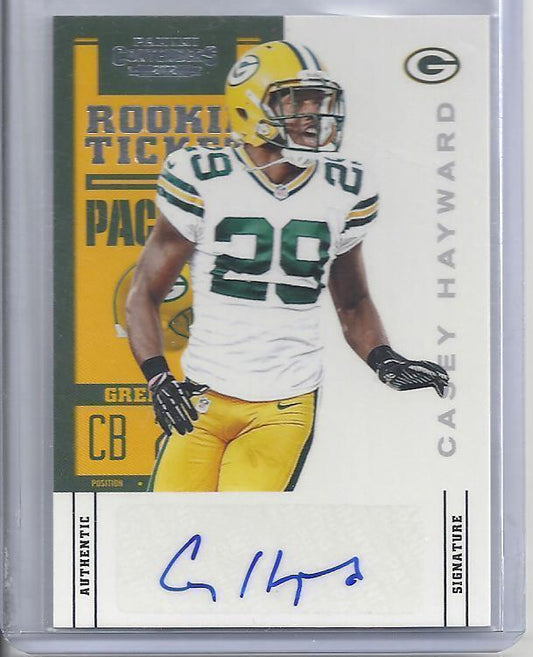 CASEY HAYWARD 2012 PANINI CONTENDERS PACKERS ROOKIE TICKET TRUE RC AUTO #113