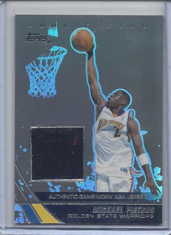 MICKAEL PIETRUS 2003-04 TOPPS JERSEY EDITION PLATINUM SILVER JERSEY RC #D 18/25