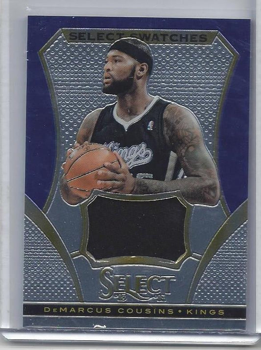DEMARCUS COUSINS 2013-14 SELECT SWATCHES KINGS GAME USED JERSEY #23