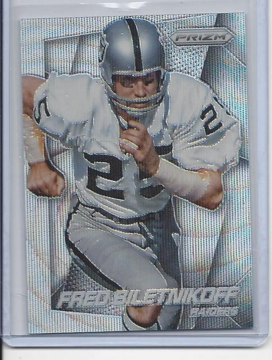 FRED BILETNIKOFF 2014 PANINI PRIZM LIGHT BLUE WAVE PRIZMS REFRACTOR #D 22/99