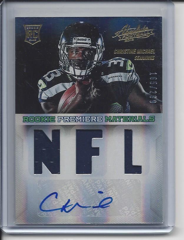 CHRISTINE MICHAEL 2013 ABSOLUTE RPM COWBOYS ROOKIE TRIPLE JERSEY AUTO RC #D /299