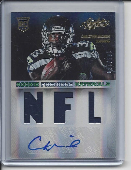 CHRISTINE MICHAEL 2013 ABSOLUTE RPM COWBOYS ROOKIE TRIPLE JERSEY AUTO RC #D /299