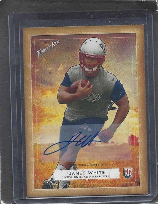 JAMES WHITE 2014 TOPPS TURKEY RED PATRIOTS ROOKIE AUTO RC #29