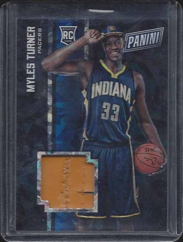 MYLES TURNER 2015 PANINI BLACK FRIDAY CRACKED ICE ROOKIE PATCH RC SP /25