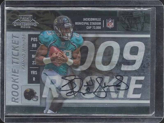 RASHAD JENNINGS 2009 PLAYOFF CONTENDERS ROOKIE TICKET TRUE RC AUTO #195