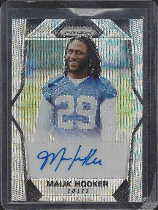 MALIK HOOKER 2017 PANINI PRIZM BLUE WAVE PRIZMS ROOKIE AUTO RC #D 125/149