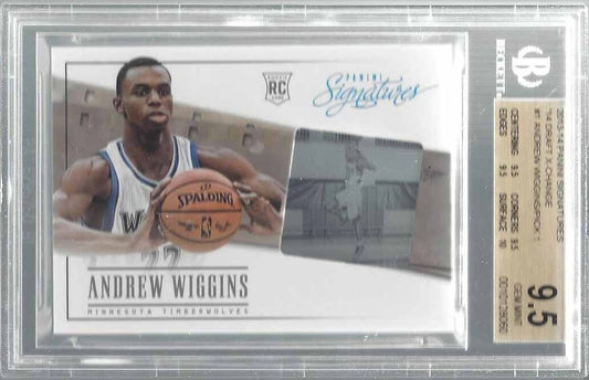 ANDREW WIGGINS 2013-14 PANINI SIGNATURES DRAFT X-CHANGE FILM SLIDE RC BGS 9.5