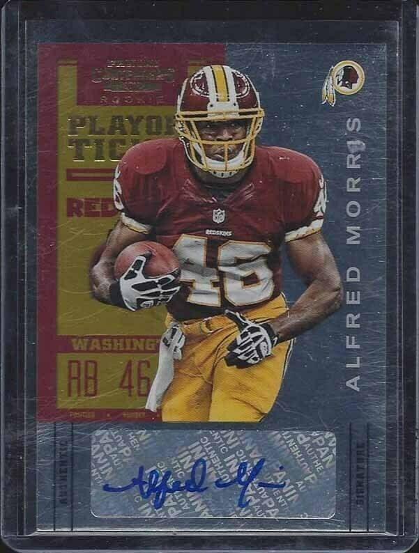 ALFRED MORRIS 2012 CONTENDERS PLAYOFF TICKET REDSKINS AUTO RC #D 70/99