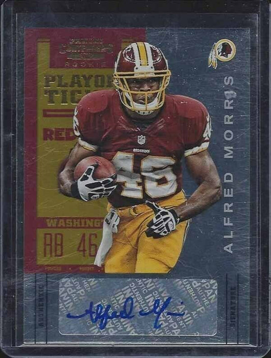 ALFRED MORRIS 2012 CONTENDERS PLAYOFF TICKET REDSKINS AUTO RC #D 70/99