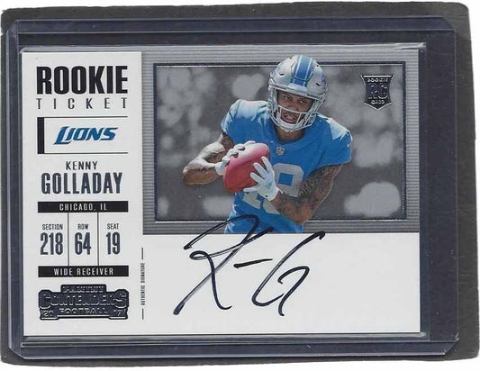 KENNY GOLLADAY 2017 CONTENDERS ROOKIE TICKET HORIZONTAL VARIATION AUTO RC #379