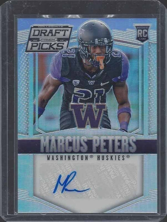 MARCUS PETERS 2015 PANINI PRIZM DRAFT PICKS CHIEFS PRIZMS ROOKIE AUTO RC #219