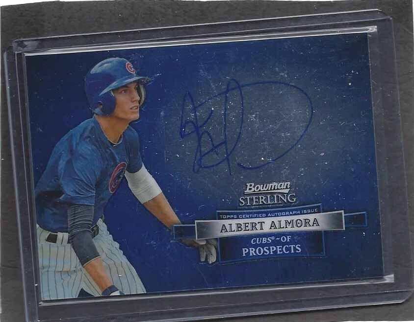 ALBERT ALMORA 2012 BOWMAN STERLING CUBS PROSPECT ON CARD AUTO