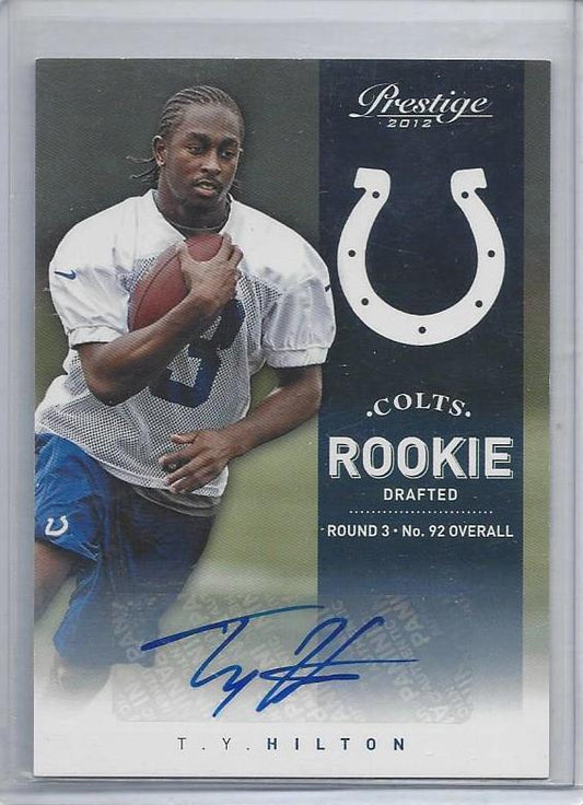 T.Y. HILTON 2012 PRESTIGE COLTS ROOKIE AUTO RC #D /799