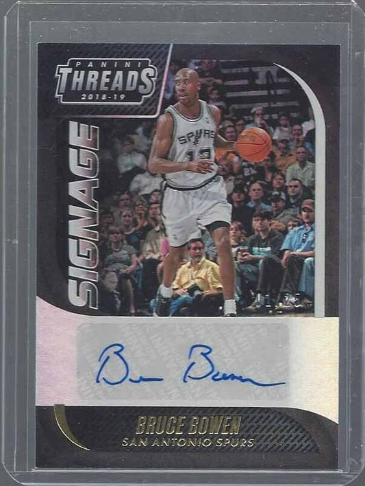 BRUCE BOWEN 2018-19 THREADS SIGNAGE GOLD AUTO #D 1/25