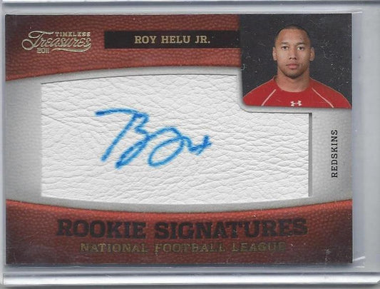 ROY HELU 2011 TIMELESS TREASURES ROOKIE SIGNATURES GOLD ON CARD AUTO RC #D 5/10