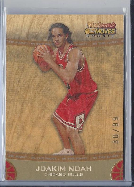 JOAKIM NOAH 2007-08 TOPPS TRADEMARK MOVES IN THE PAINT BULLS RC #D 80/99