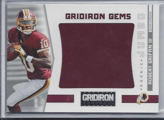 ROBERT GRIFFIN III RG3 2012 GRIDIRON GEMS JUMBO REDSKINS JERSEY RC #D 72/99