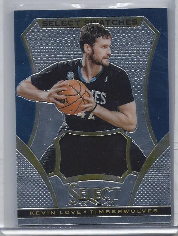 KEVIN LOVE 2013-14 SELECT SWATCHES TIMBERWOLVES GAME USED JERSEY #27