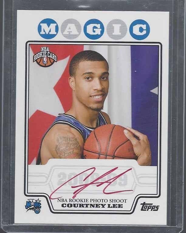 COURTNEY LEE 2008 TOPPS ROOKIE PREMIERE PHOTO SHOOT RED INK ON CARD AUTO RC