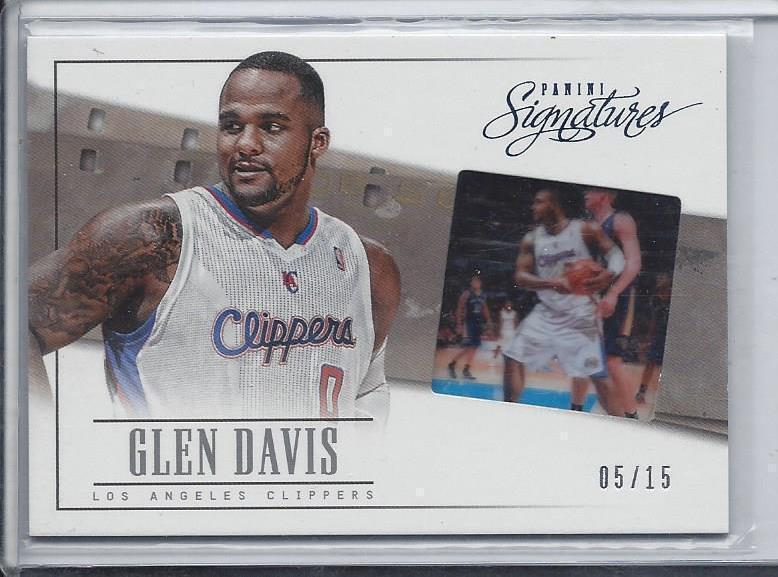GLEN BIG BABY DAVIS 2013-14 PANINI SIGNATURES FILM SLIDE RELIC #D 5/15