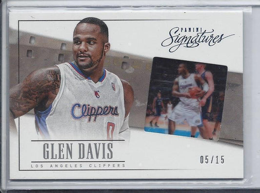 GLEN BIG BABY DAVIS 2013-14 PANINI SIGNATURES FILM SLIDE RELIC #D 5/15