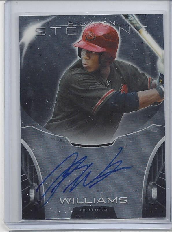 JUSTIN WILLIAMS 2013 BOWMAN STERLING ON CARD AUTO RC