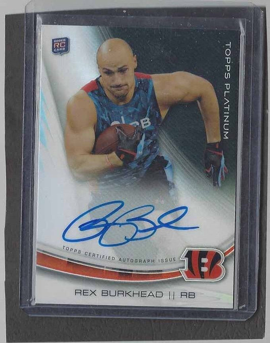 REX BURKHEAD 2013 TOPPS PLATINUM REFRACTOR ON CARD ROOKIE AUTO RC