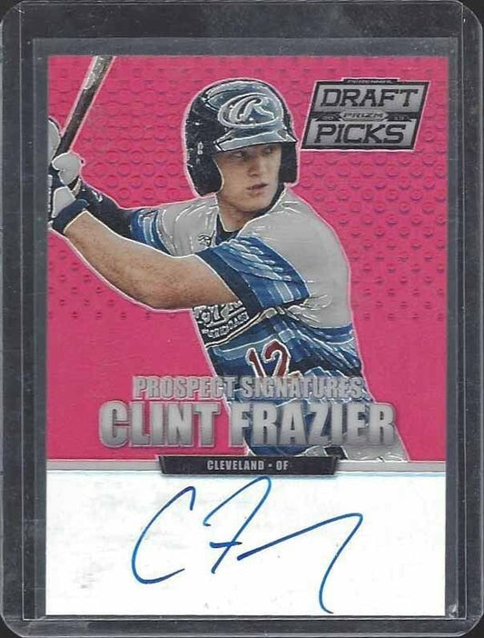 CLINT FRAZIER 2013 PANINI PRIZM DRAFT PICKS RED PRIZMS REFRACTOR AUTO #D 72/100