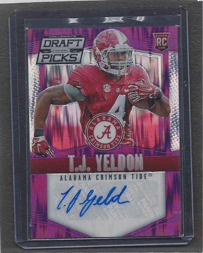 T.J. YELDON 2015 PANINI PRIZM DRAFT PICKS PURPLE FLASH PRIZMS AUTO RC #D 11/99