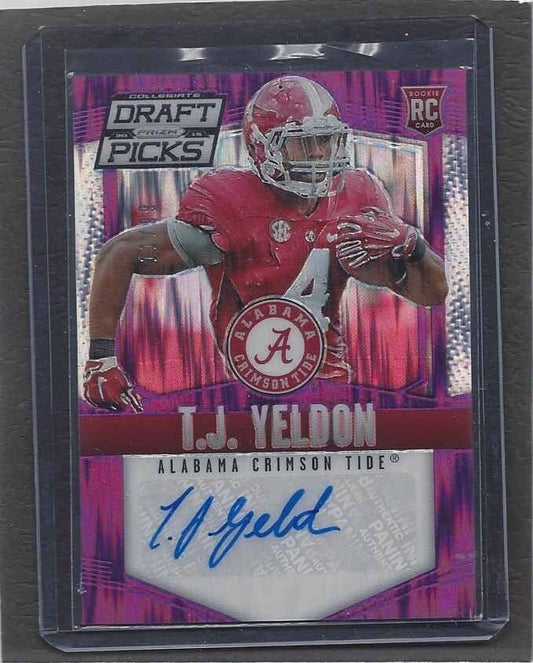 T.J. YELDON 2015 PANINI PRIZM DRAFT PICKS PURPLE FLASH PRIZMS AUTO RC #D 11/99