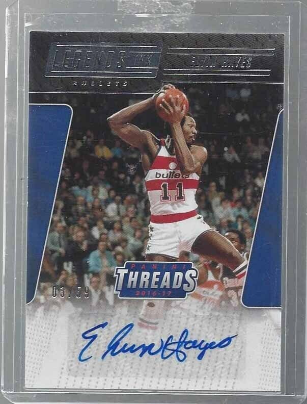 ELVIN HAYES 2016-17 PANINI THREADS LEGENDS INK AUTO #D 3/59
