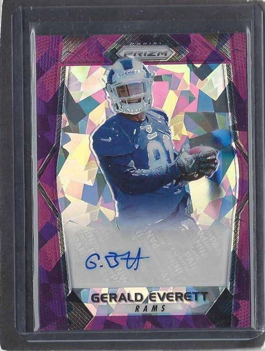 GERALD EVERETT 2017 PANINI PRIZM PURPLE CRYSTALS PRIZMS ROOKIE AUTO RC #D 43/75