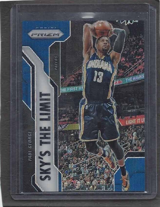 PAUL GEORGE 2016-17 PANINI PRIZM SKY'S THE LIMIT BLUE WAVE PRIZMS #D 72/99