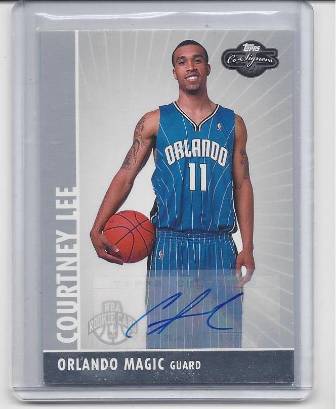 COURTNEY LEE 2008 TOPPS CO-SIGNERS AUTO RC #D /350