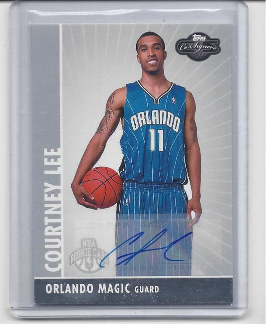 COURTNEY LEE 2008 TOPPS CO-SIGNERS AUTO RC #D /350