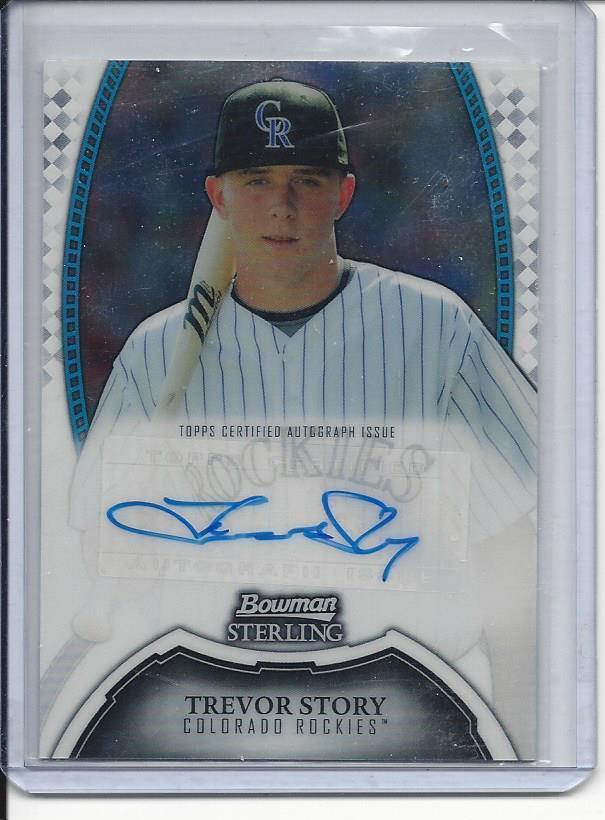 TREVOR STORY 2011 BOWMAN STERLING ROCKIES PROSPECT AUTO HIGHLY GRADEABLE!