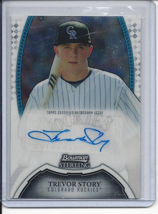 TREVOR STORY 2011 BOWMAN STERLING ROCKIES PROSPECT AUTO HIGHLY GRADEABLE!