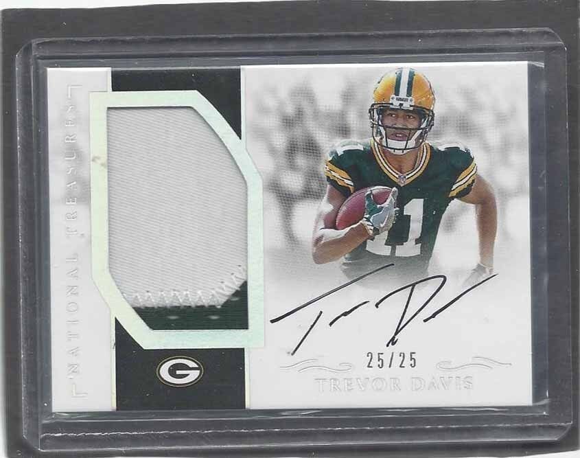 TREVOR DAVIS 2016 PANINI NATIONAL TREASURES SILVER RPA ROOKIE AUTO RC #D 25/25