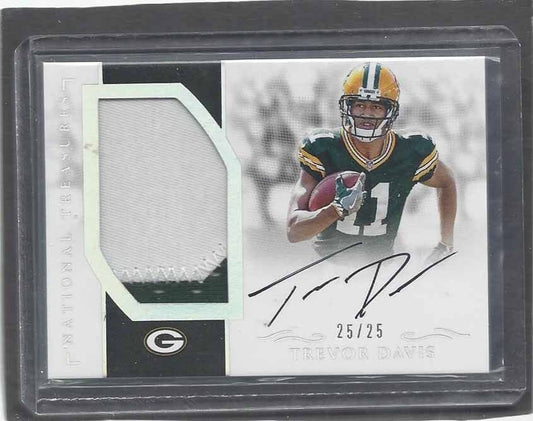 TREVOR DAVIS 2016 PANINI NATIONAL TREASURES SILVER RPA ROOKIE AUTO RC #D 25/25